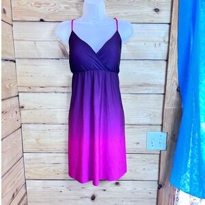 Jordan Taylor Vintage Y2K Ombre Purple Pink Mini Dress OK-922 Large‎